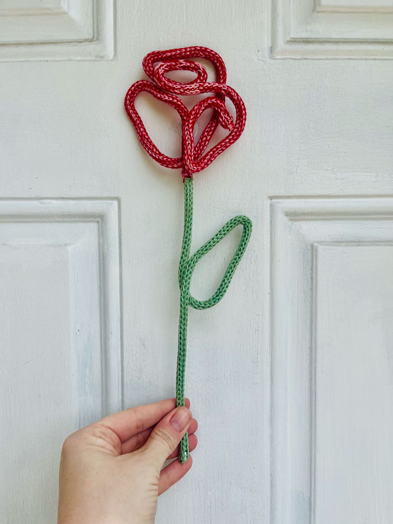 Pink flower wire wrap